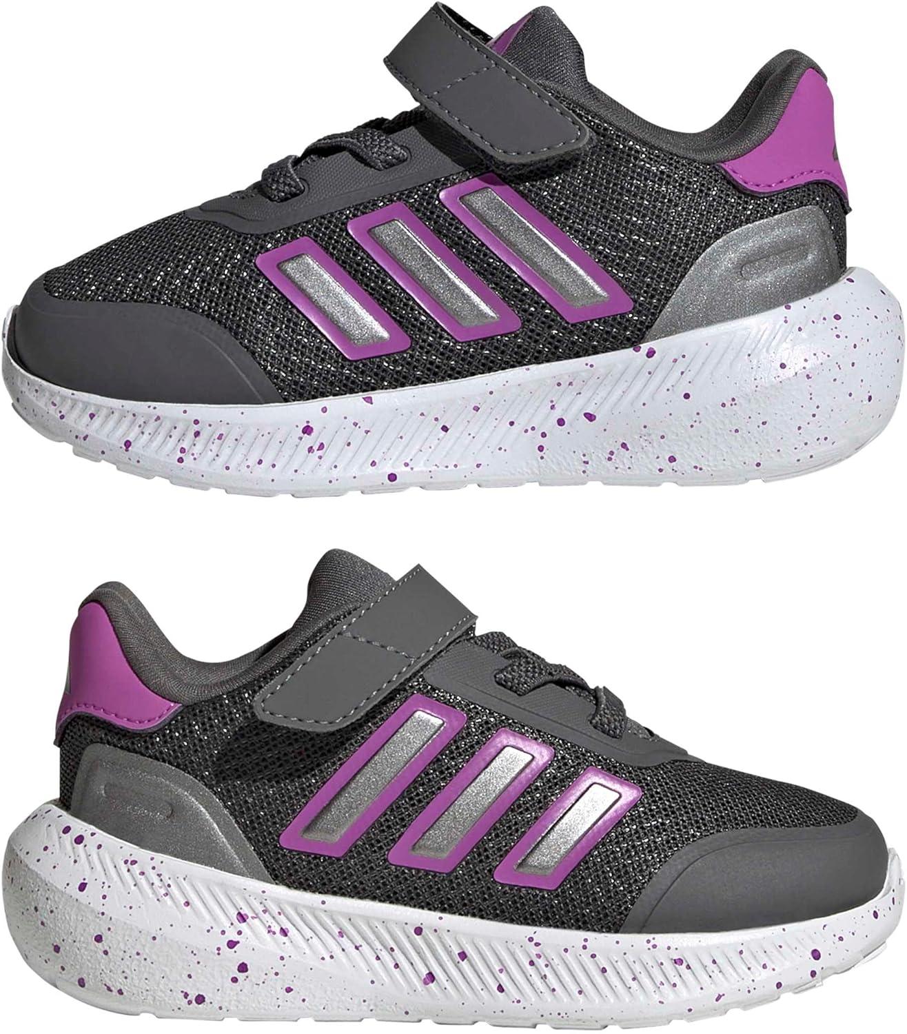 image:imageAdidas BabyGirls XPLR Path Elastic Lace amp StrapGreyPurple BurstIron Metallic