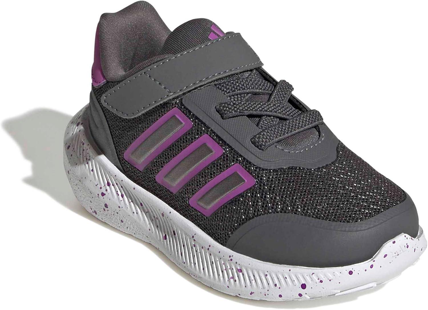 image:imageAdidas BabyGirls XPLR Path Elastic Lace amp StrapGreyPurple BurstIron Metallic