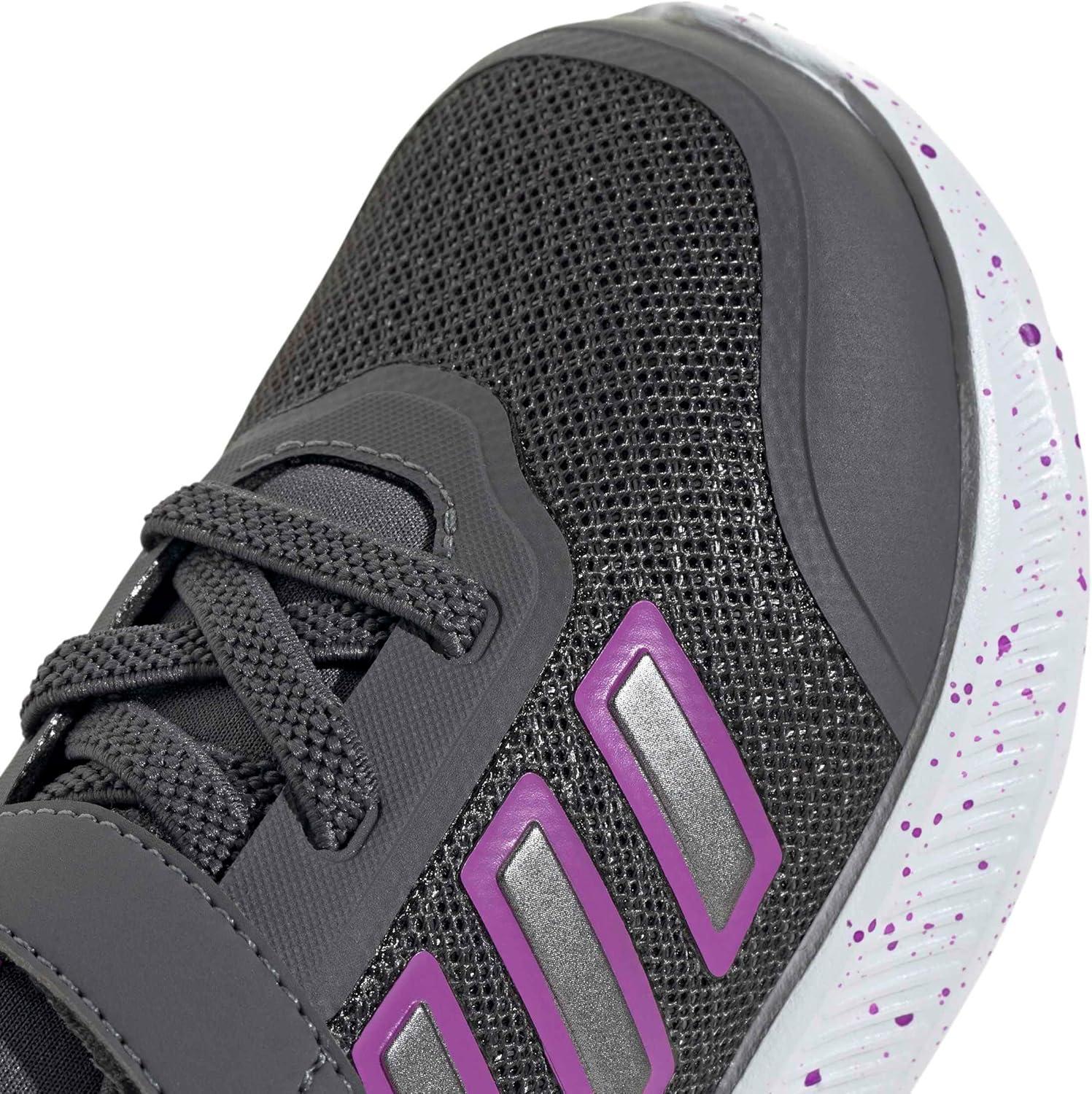 image:imageAdidas BabyGirls XPLR Path Elastic Lace amp StrapGreyPurple BurstIron Metallic