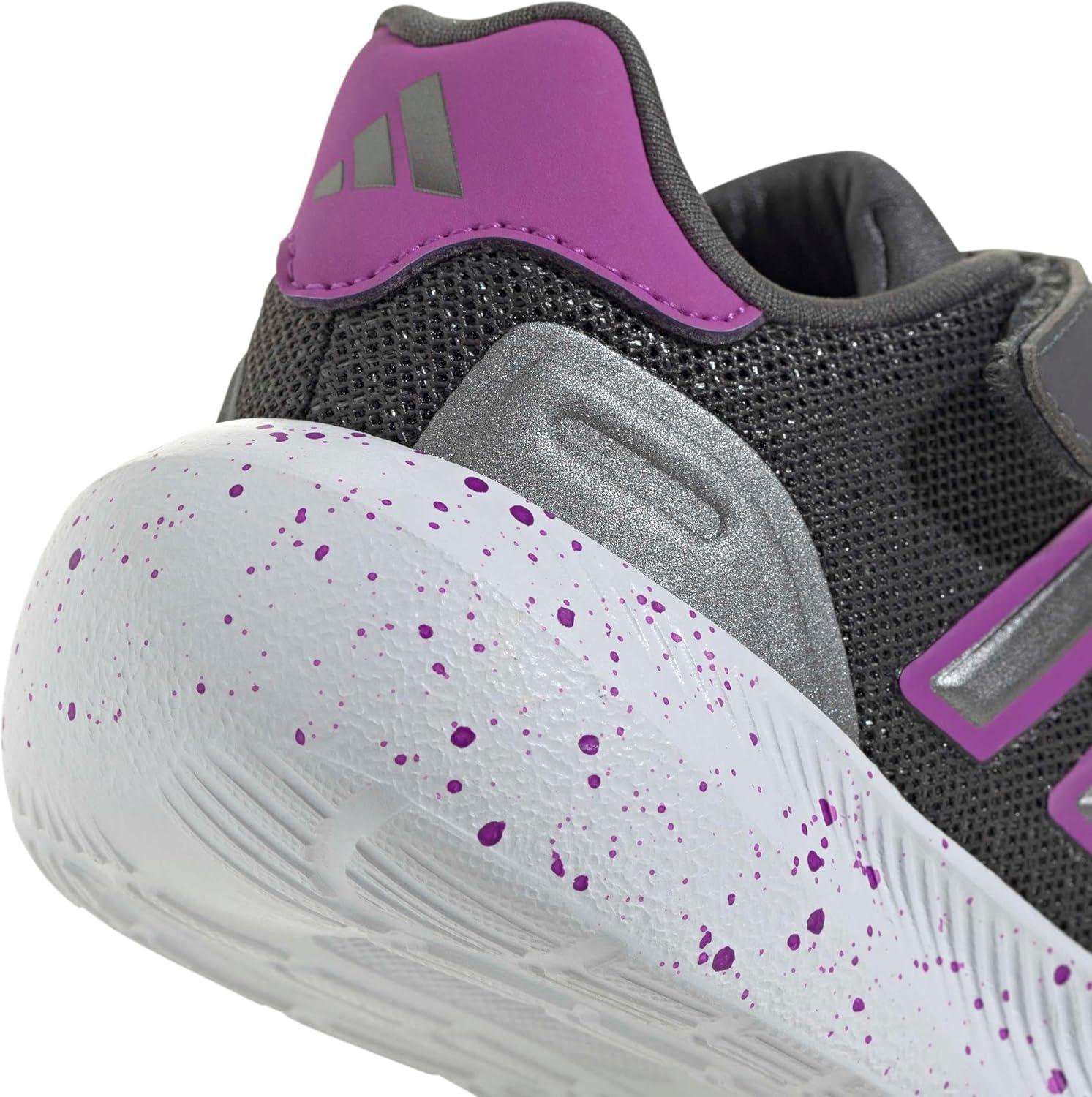 image:imageAdidas BabyGirls XPLR Path Elastic Lace amp StrapGreyPurple BurstIron Metallic