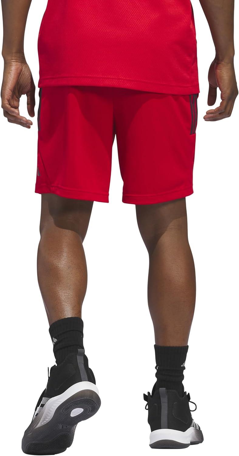 image:imageAdidas Mens Basketball Legends 3Stripes ShortsBetter ScarletAurora Black