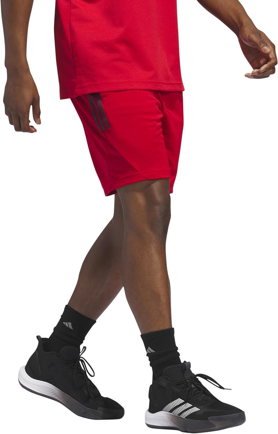 image:imageAdidas Mens Basketball Legends 3Stripes ShortsBetter ScarletAurora Black
