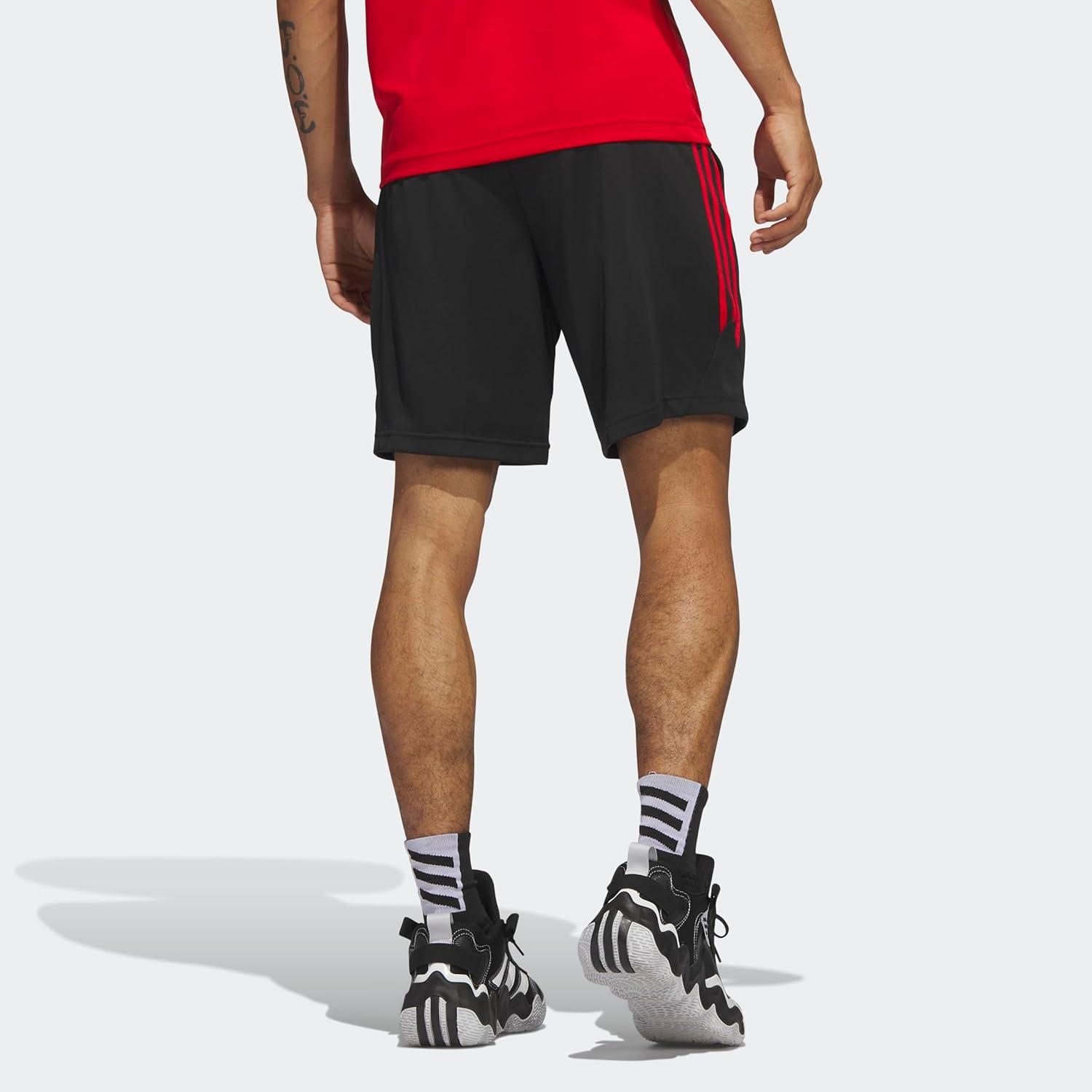 image:imageAdidas Mens Basketball Legends 3Stripes ShortsBlack Better Scarlet