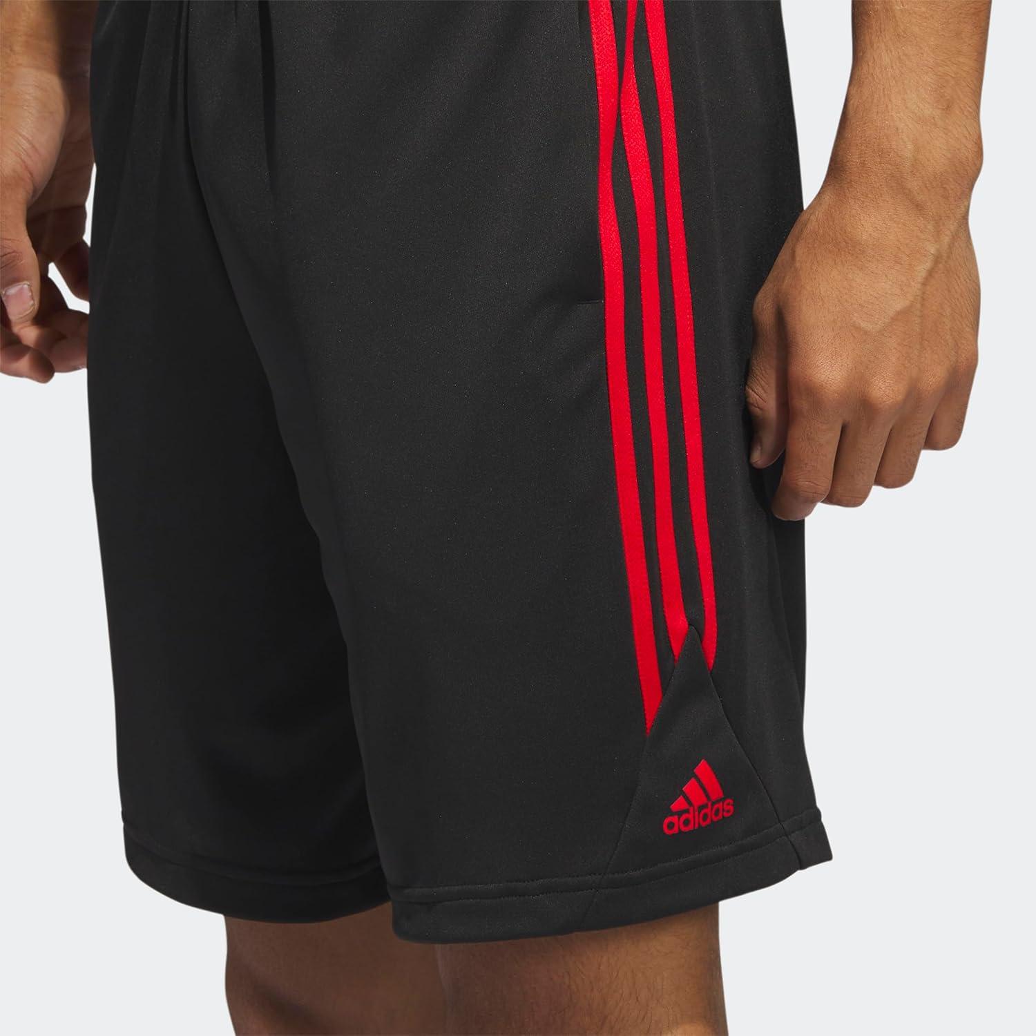 image:imageAdidas Mens Basketball Legends 3Stripes ShortsBlack Better Scarlet