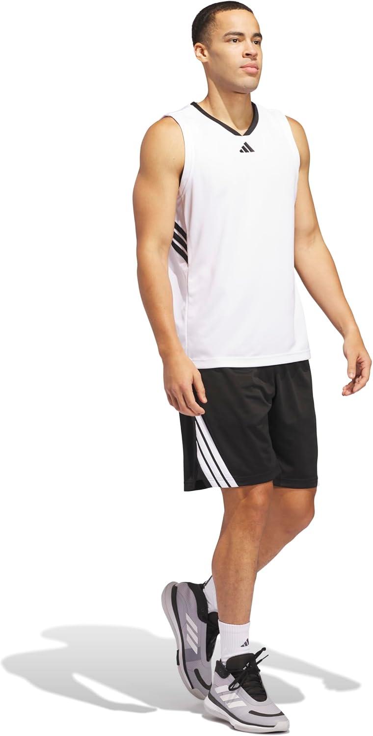 image:imageAdidas Mens Basketball Legends 3Stripes ShortsBlackWhite