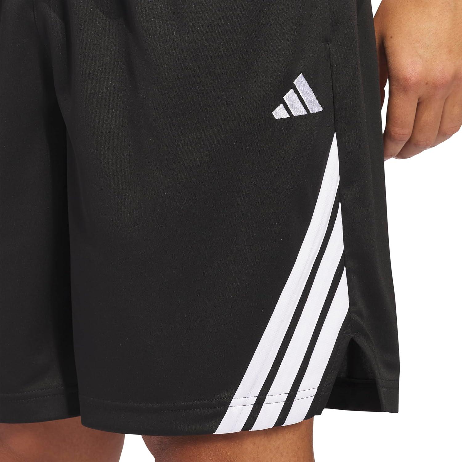 image:imageAdidas Mens Basketball Legends 3Stripes ShortsBlackWhite