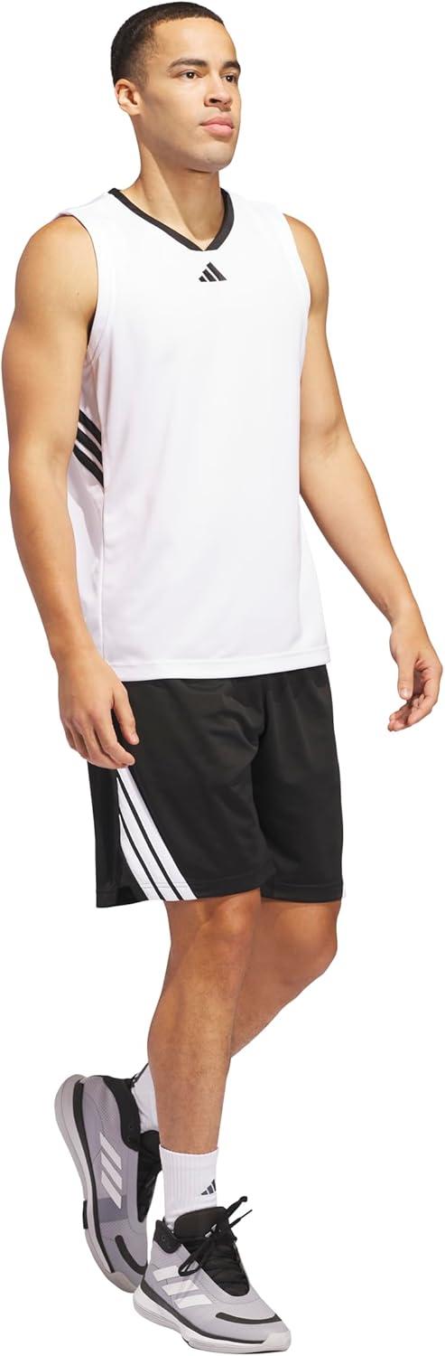 image:imageAdidas Mens Basketball Legends 3Stripes ShortsBlackWhite