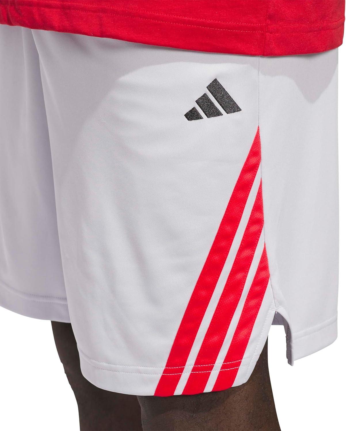 image:imageAdidas Mens Basketball Legends 3Stripes ShortsDash GreyPure Ruby