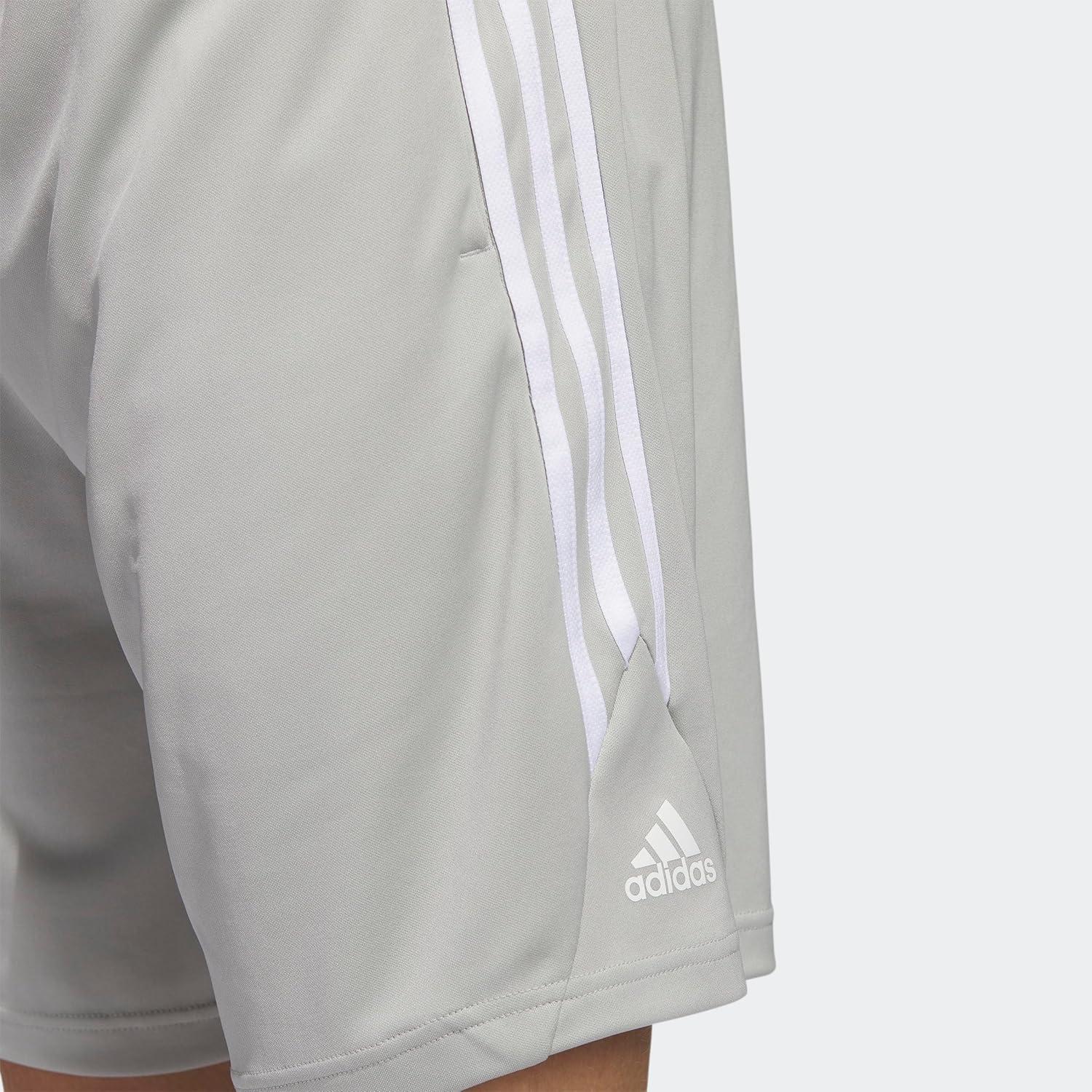 image:imageAdidas Mens Basketball Legends 3Stripes ShortsMetal Grey White