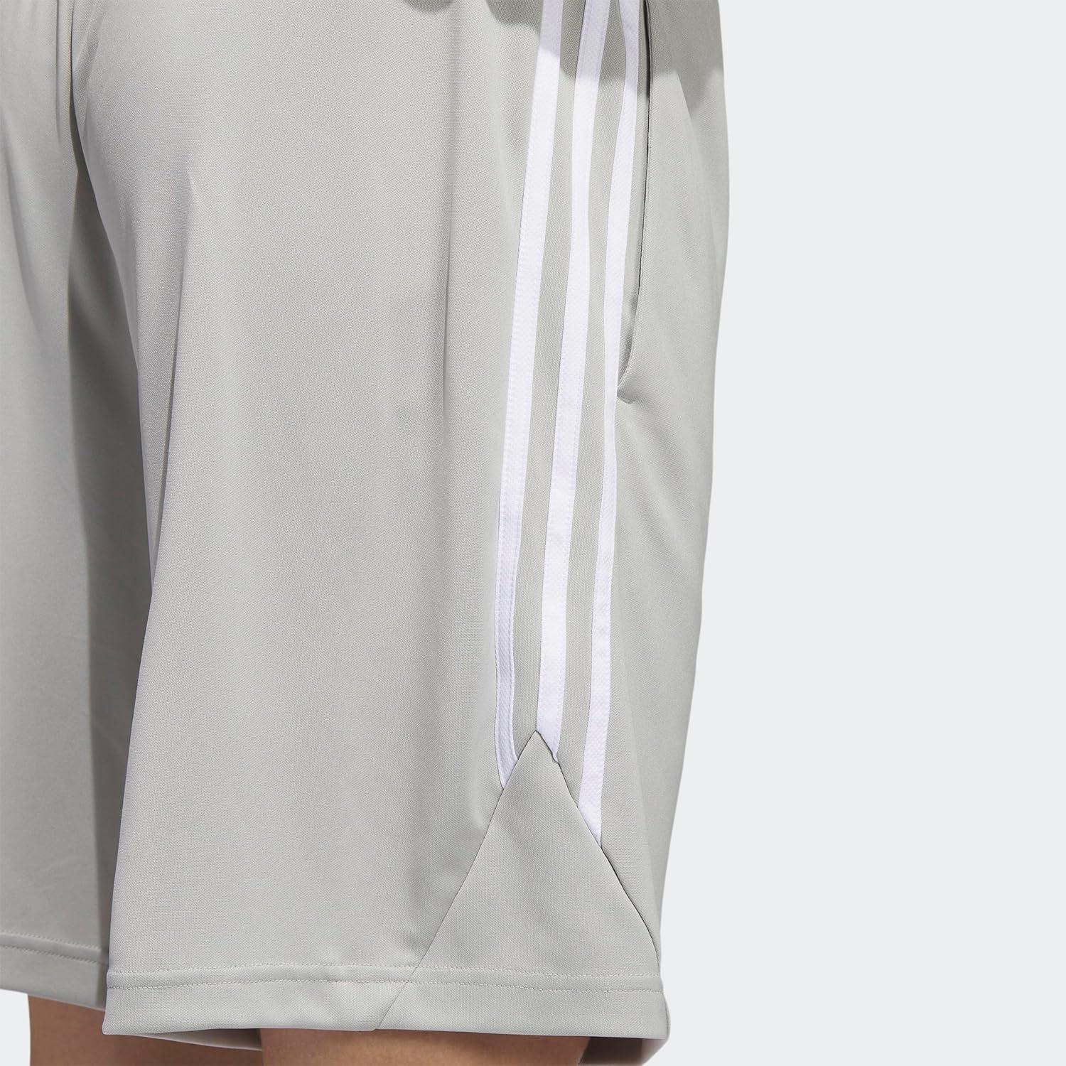 image:imageAdidas Mens Basketball Legends 3Stripes ShortsMetal Grey White