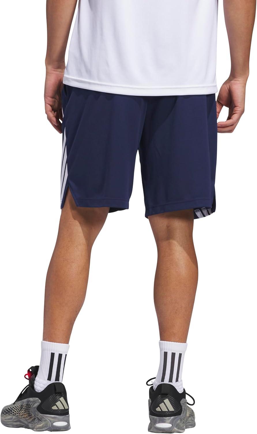 image:imageAdidas Mens Basketball Legends 3Stripes ShortsTeam Navy BlueWhite
