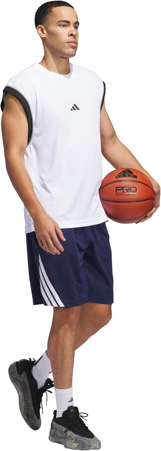 image:imageAdidas Mens Basketball Legends 3Stripes ShortsTeam Navy BlueWhite