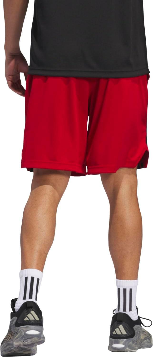 image:imageAdidas Mens Basketball Legends 3Stripes ShortsTeam Power Red Black