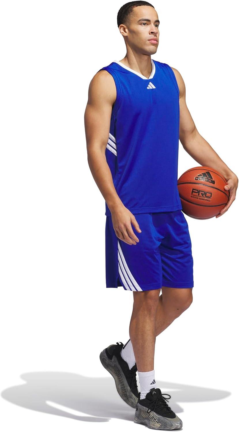 image:imageAdidas Mens Basketball Legends 3Stripes ShortsTeam Royal BlueWhite
