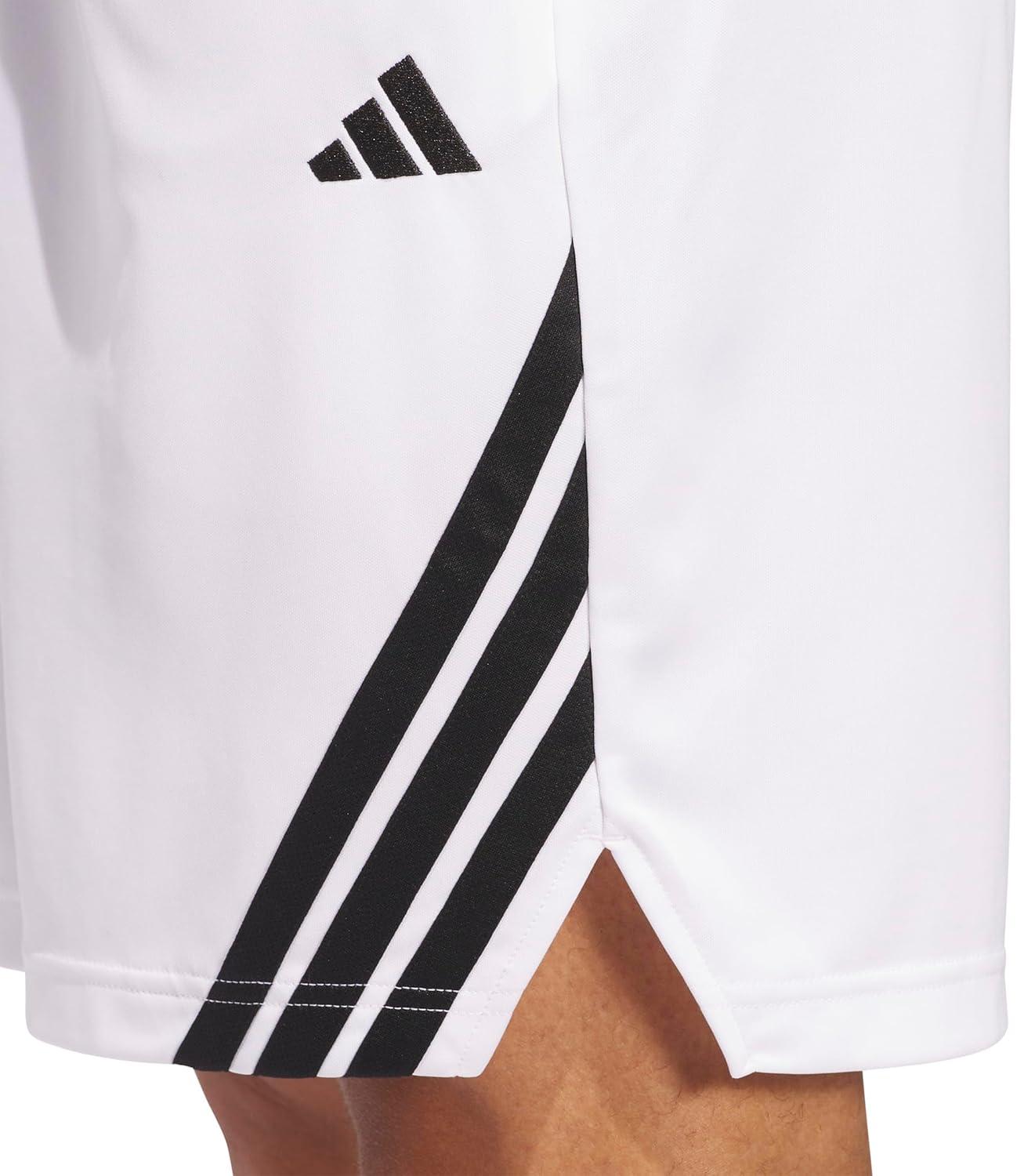 image:imageAdidas Mens Basketball Legends 3Stripes ShortsWhiteBlack