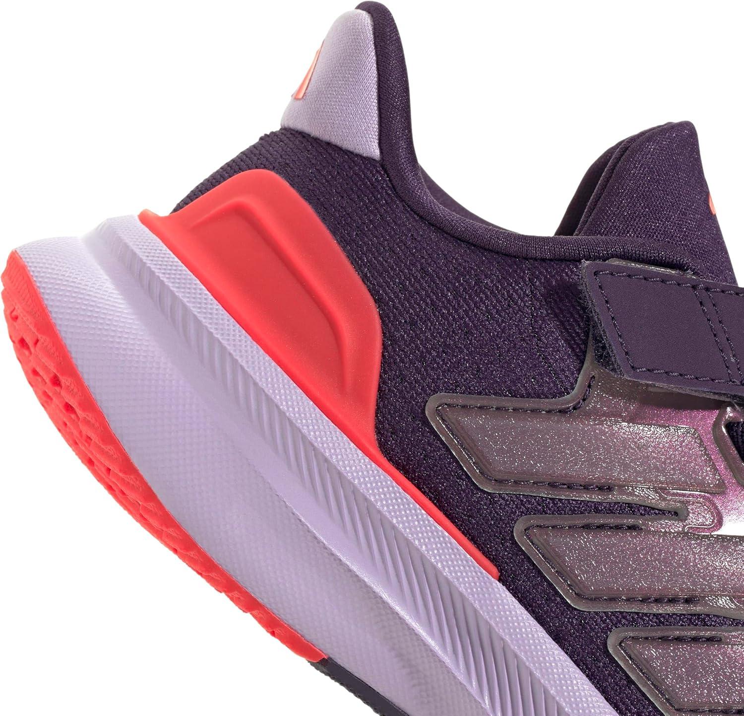 image:imageAdidas UnisexChild Ultrarun 5 Elastic Lace amp StrapAurora PlumPowder PlumLucid Red