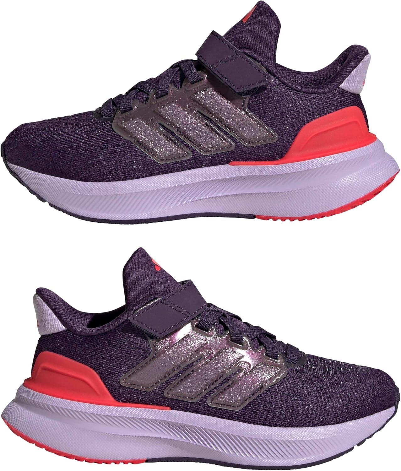 image:imageAdidas UnisexChild Ultrarun 5 Elastic Lace amp StrapAurora PlumPowder PlumLucid Red