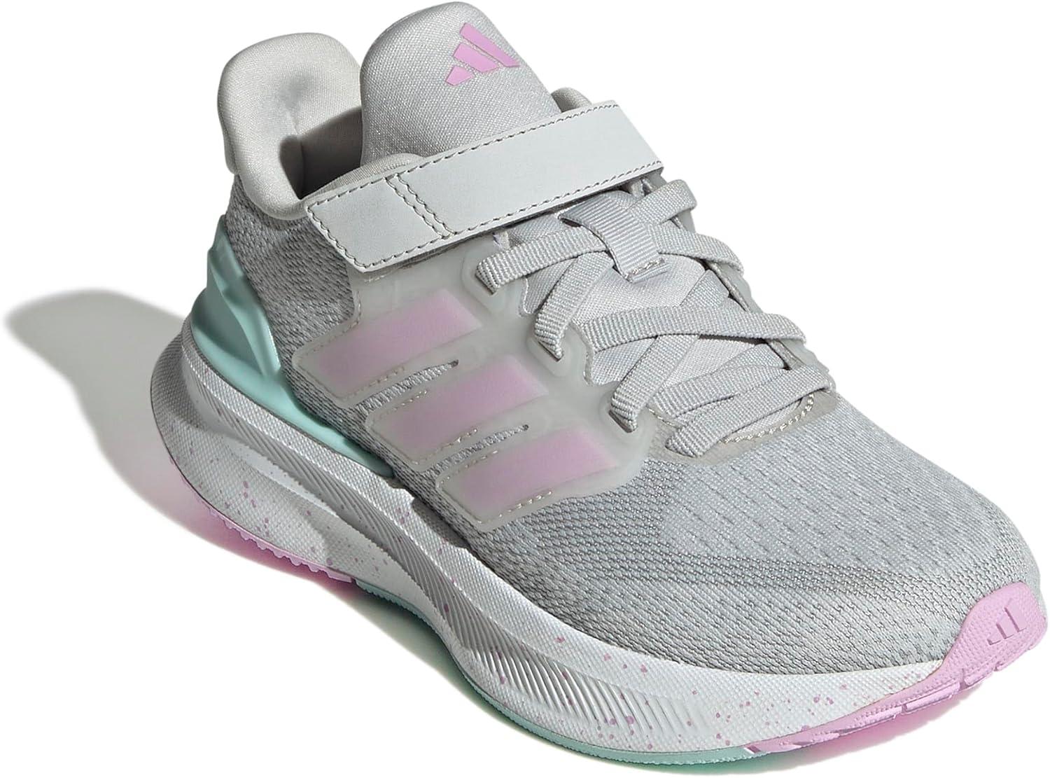 image:imageAdidas UnisexChild Ultrarun 5 Elastic Lace amp StrapGreyBliss LilacSemi Flash Aqua