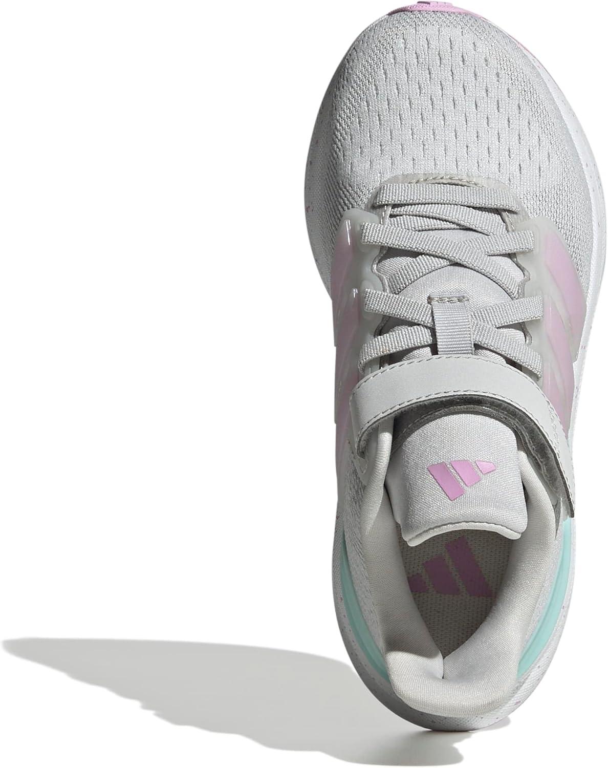 image:imageAdidas UnisexChild Ultrarun 5 Elastic Lace amp StrapGreyBliss LilacSemi Flash Aqua