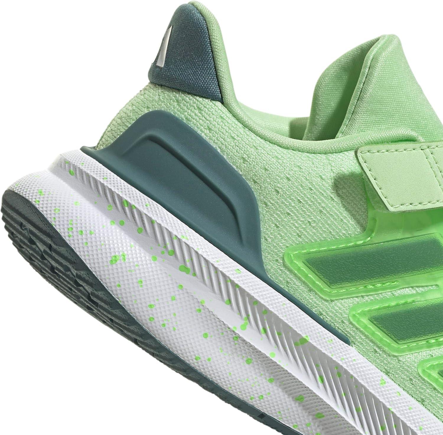 image:imageAdidas UnisexChild Ultrarun 5 Elastic Lace amp StrapSemi Green SparkPreloved TealLime Burst