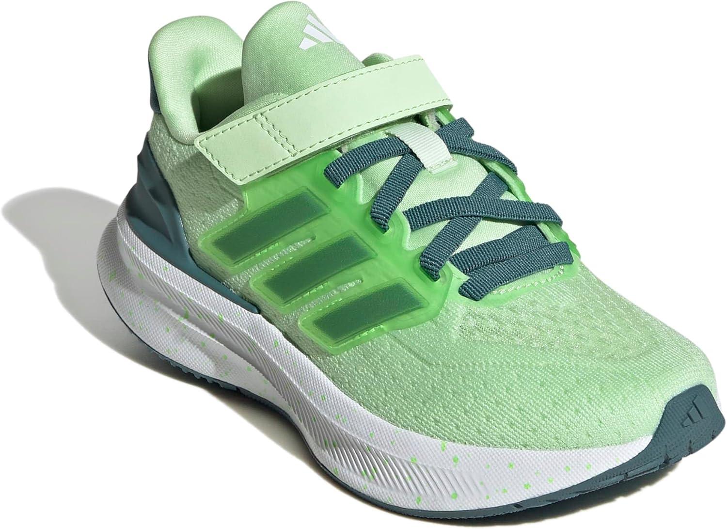 image:imageAdidas UnisexChild Ultrarun 5 Elastic Lace amp StrapSemi Green SparkPreloved TealLime Burst