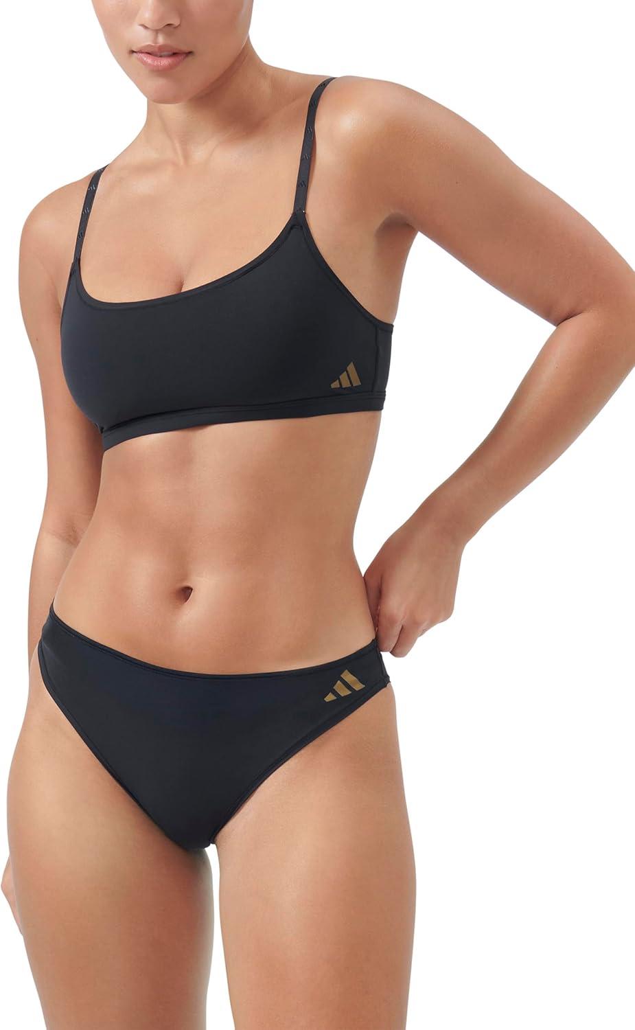 image:imageAdidas Womens Active Micro Body Fit Scoop BraletteBlack