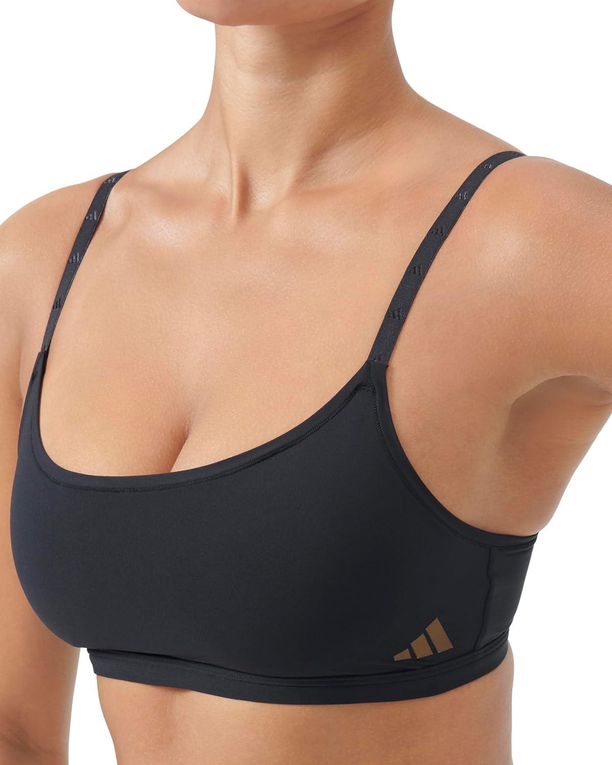 image:imageAdidas Womens Active Micro Body Fit Scoop BraletteBlack