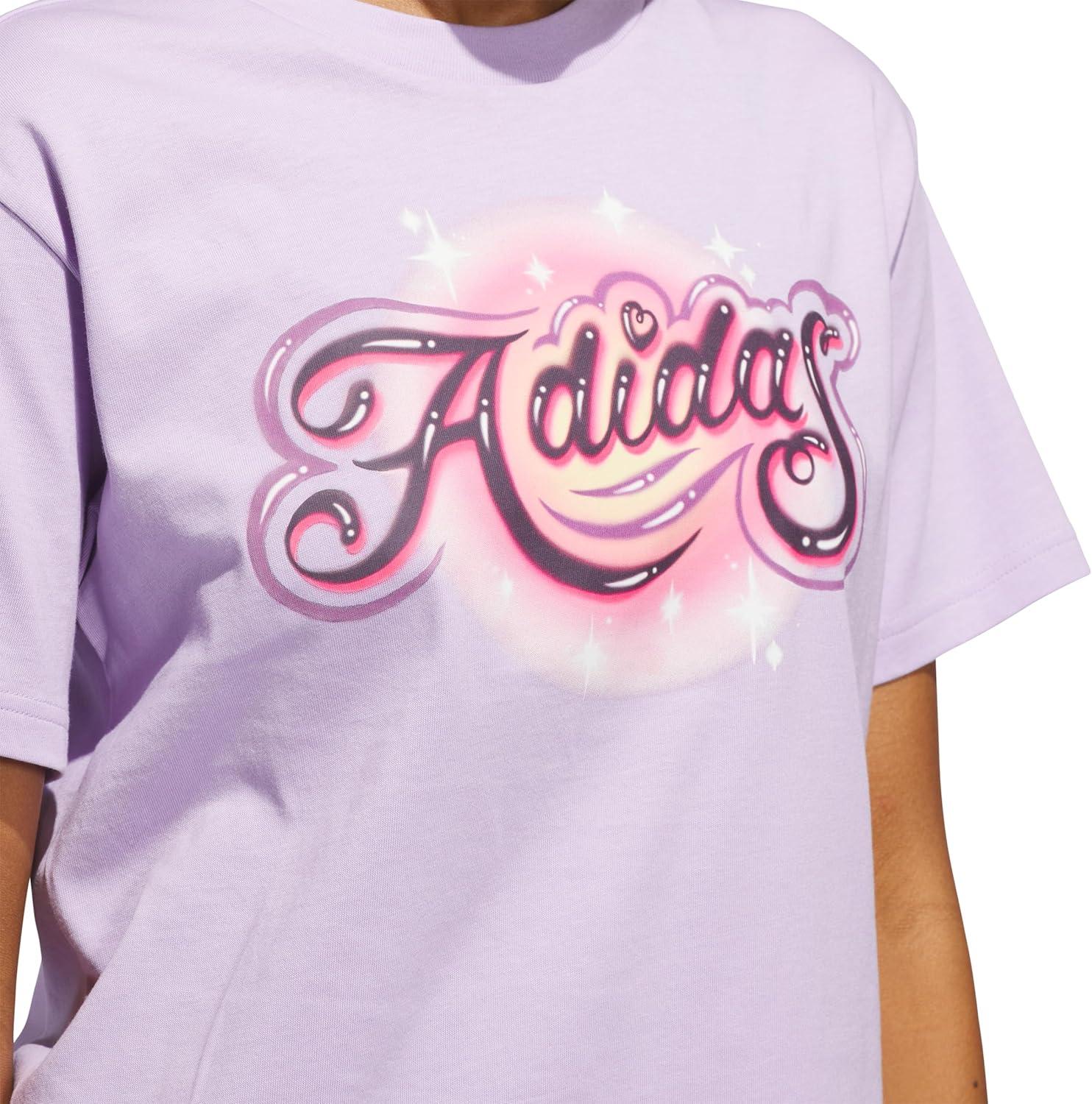 image:imageAdidas Womens Airbrushed Graphic TShirtPowder Plum