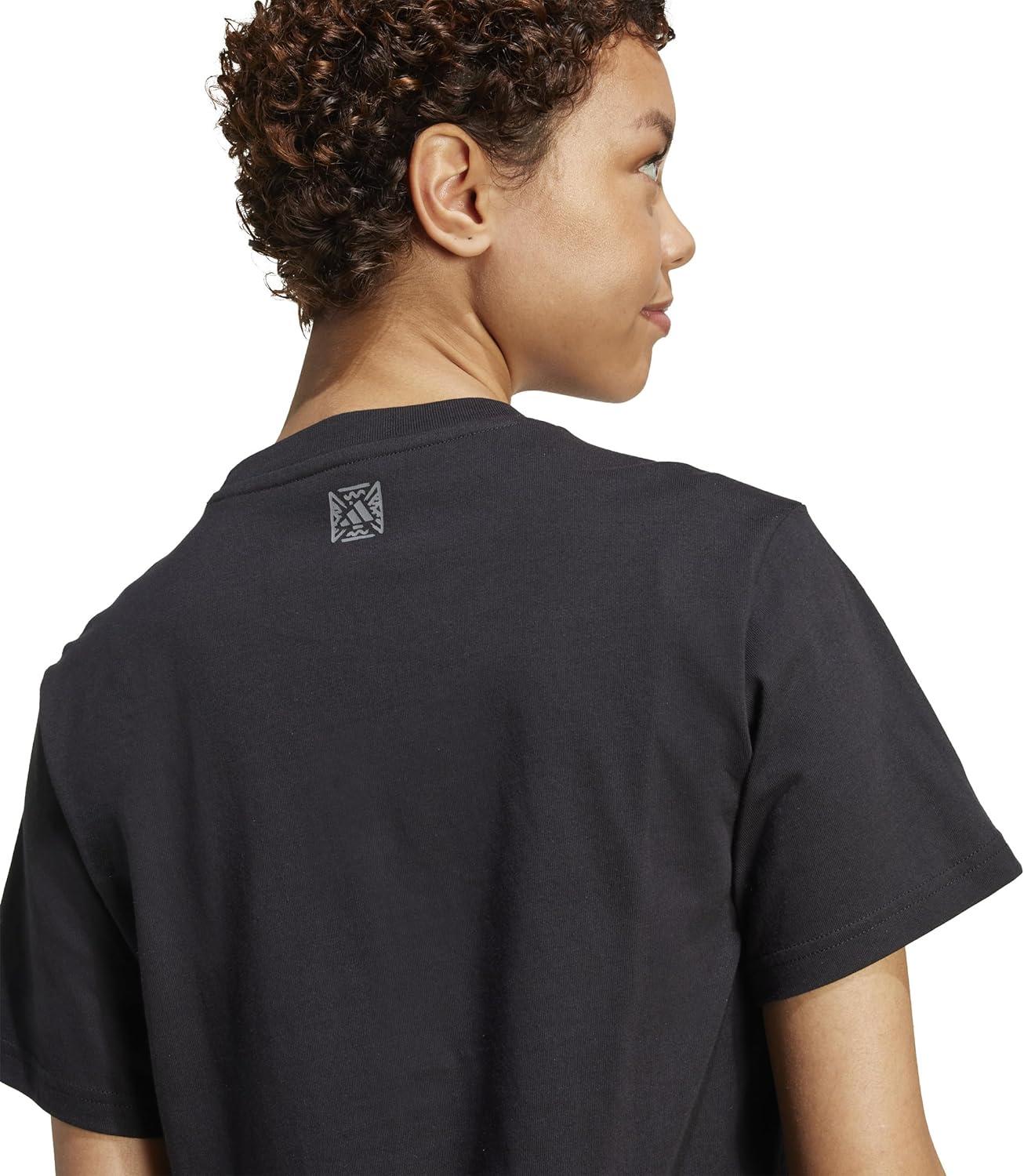image:imageAdidas Womens Animal Print Graphic TShirtBlack
