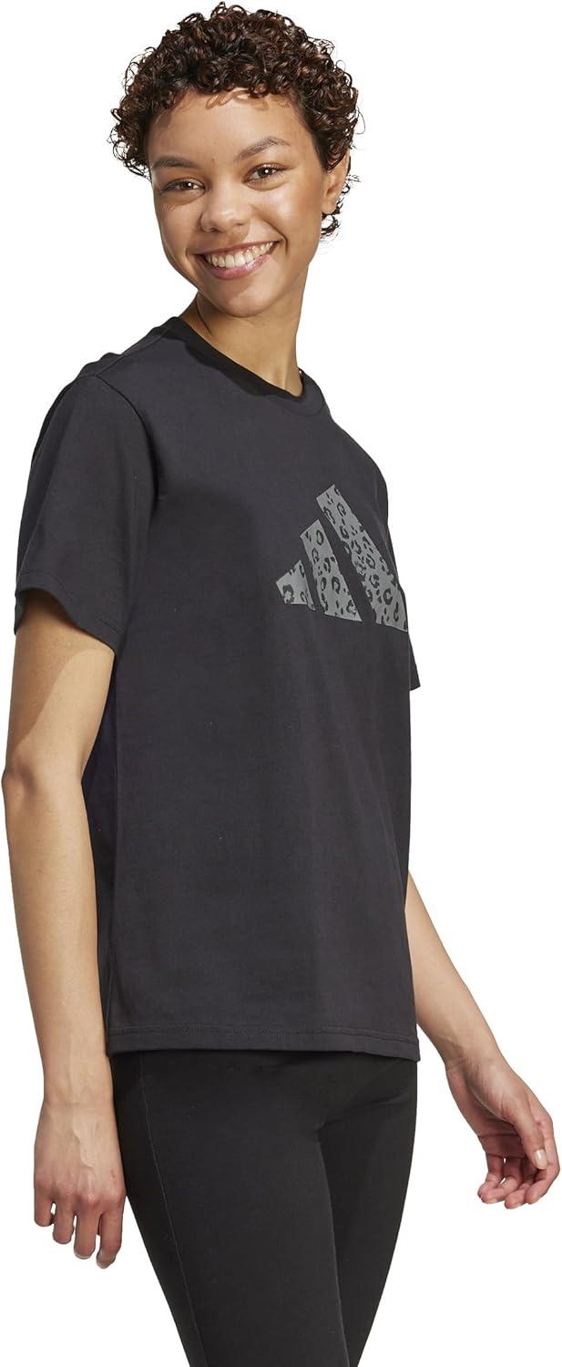 image:imageAdidas Womens Animal Print Graphic TShirtBlack