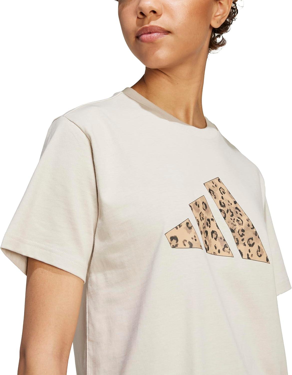 image:imageAdidas Womens Animal Print Graphic TShirtWonder Alumina