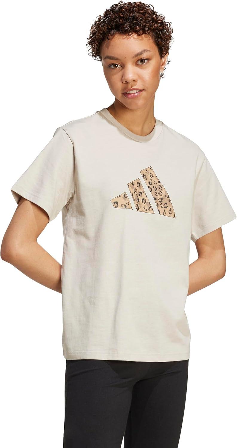 image:imageAdidas Womens Animal Print Graphic TShirtWonder Alumina