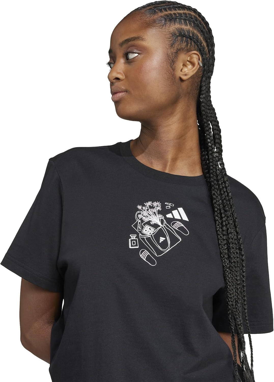 image:imageAdidas Womens Farmers Market Graphic TShirtBlackMini