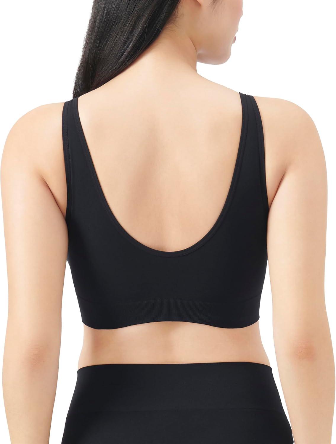 image:imageadidas Womens Active Seamless Micro Stretch Scoop Neck Lounge BraBlack
