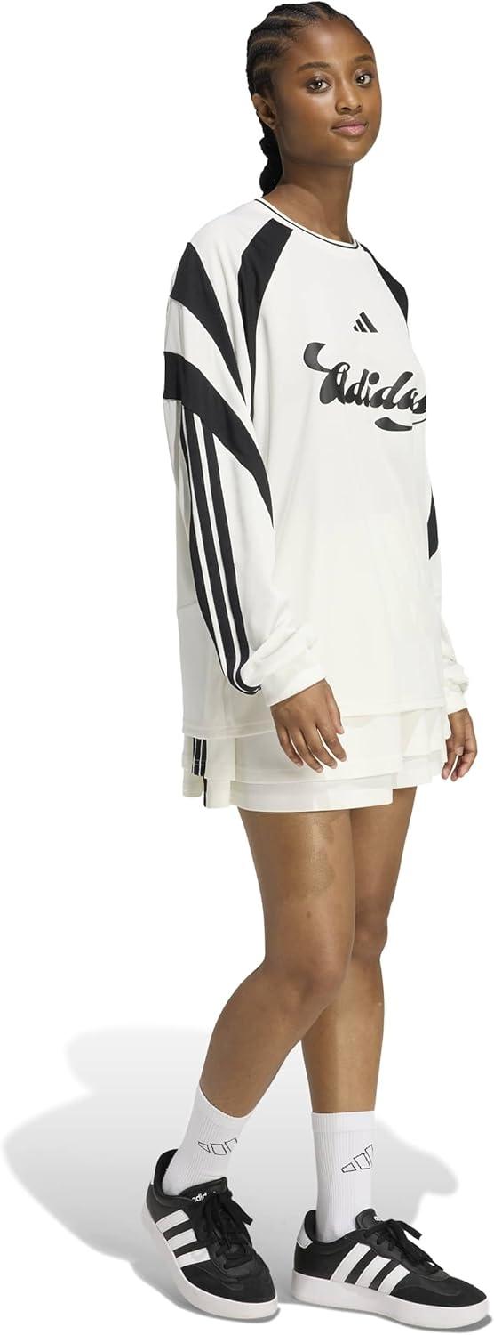 image:imageadidas Womens House of Tiro Long Sleeve JerseyOff WhiteBlack