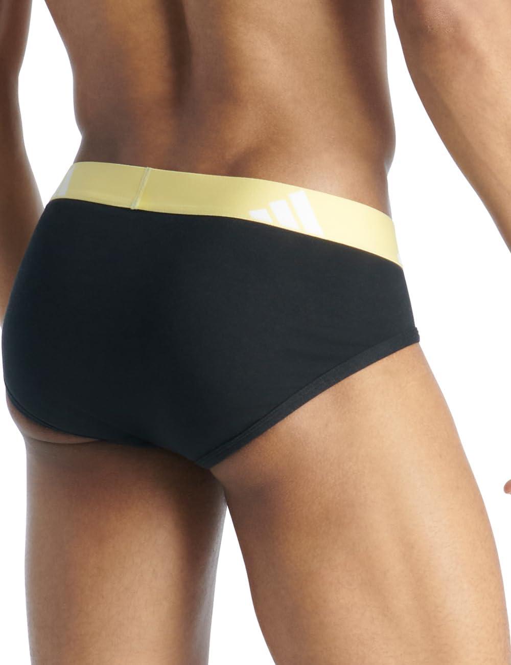 image:imageadidas mens Performance Stretch Cotton Brief Underwear 3pack Designed for Active Comfort and All Day Wear904 Assorted