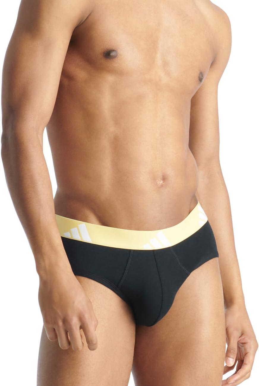 image:imageadidas mens Performance Stretch Cotton Brief Underwear 3pack Designed for Active Comfort and All Day Wear904 Assorted