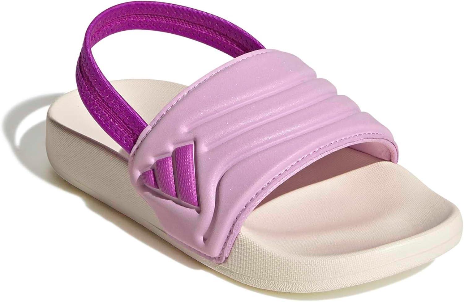 image:imageadidas unisexchild Adilette Estrap 20 COff WhitePurple BurstBliss Lilac