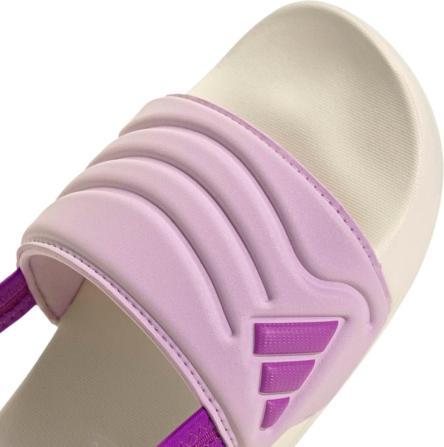 image:imageadidas unisexchild Adilette Estrap 20 COff WhitePurple BurstBliss Lilac