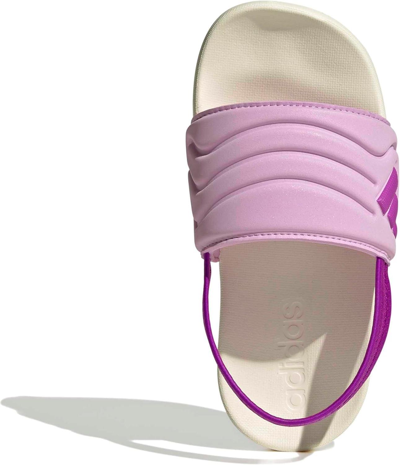 image:imageadidas unisexchild Adilette Estrap 20 COff WhitePurple BurstBliss Lilac