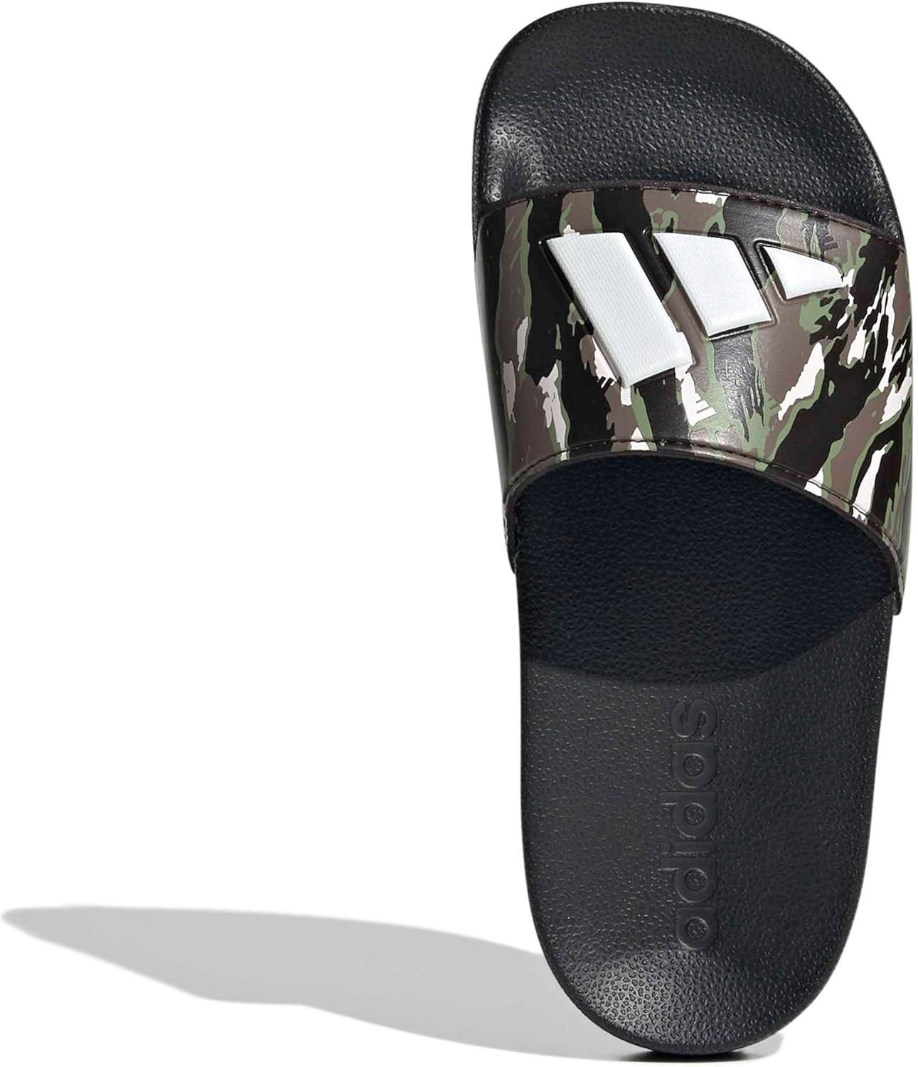 image:imageadidas unisexchild Adilette Shower Logo KBlackChalk WhiteTent Green