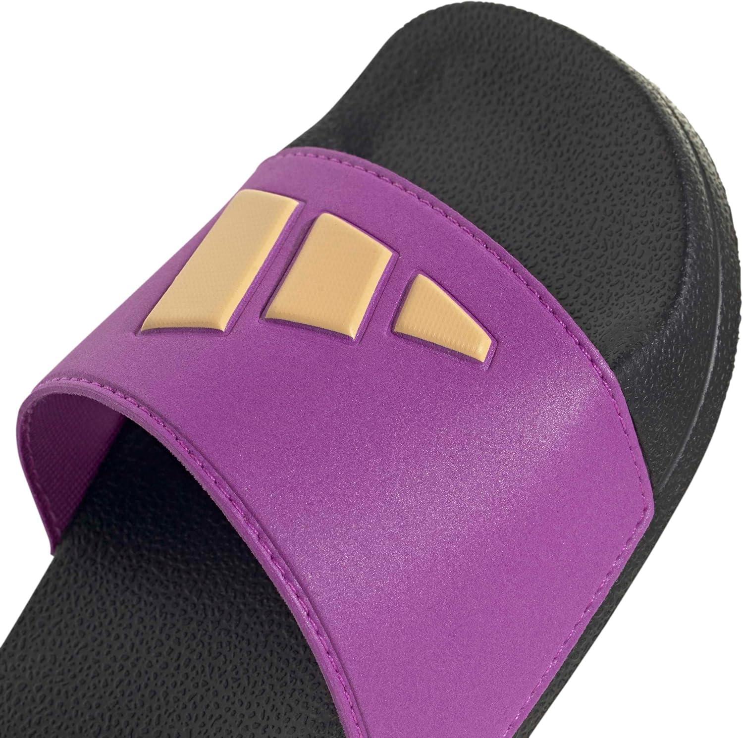 image:imageadidas unisexchild Adilette Shower Logo KBlackPurple Burst