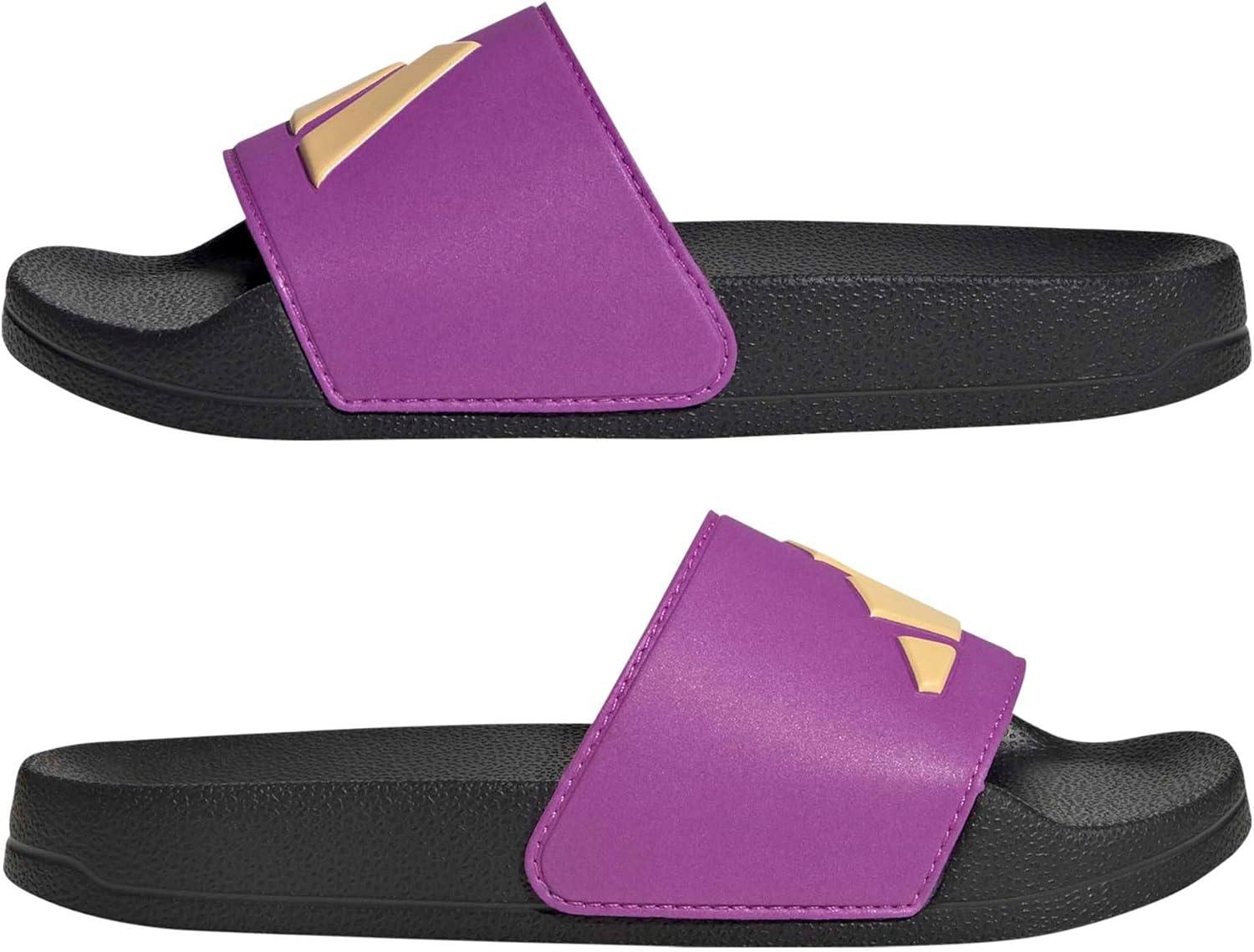 image:imageadidas unisexchild Adilette Shower Logo KBlackPurple Burst