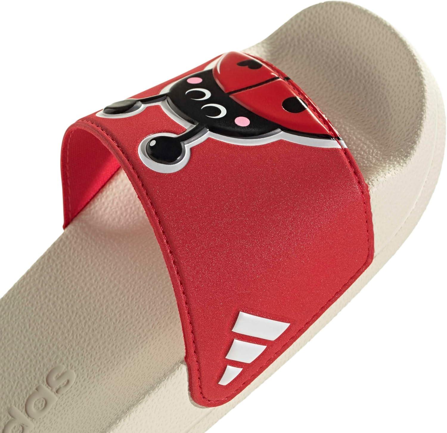 image:imageadidas unisexchild Adilette Shower Logo KPure RubyWhiteOff White