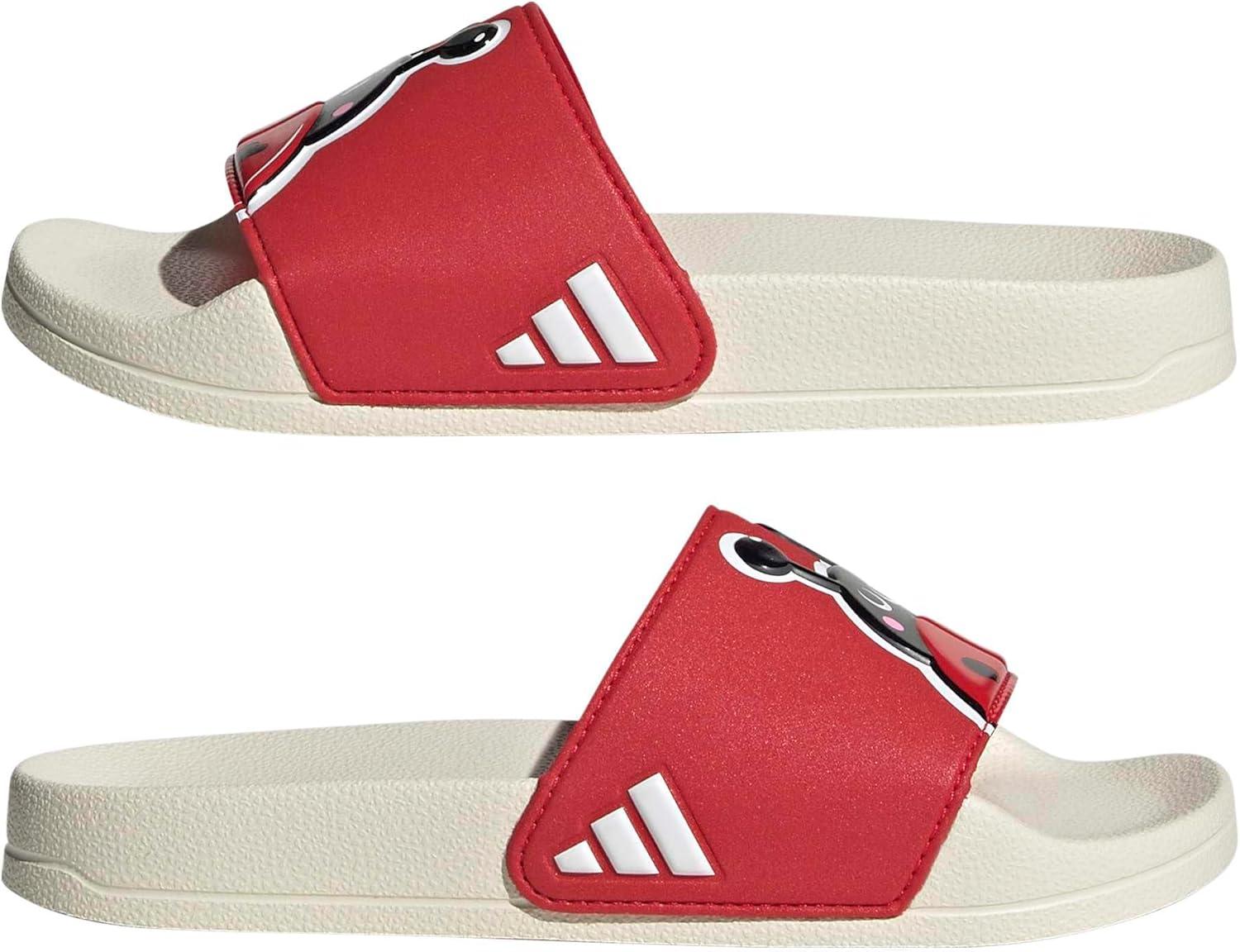 image:imageadidas unisexchild Adilette Shower Logo KPure RubyWhiteOff White