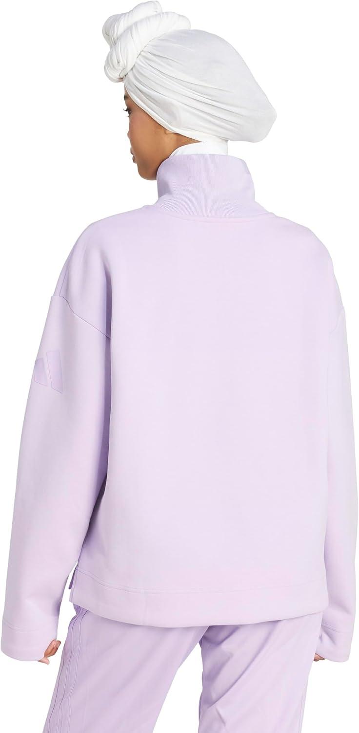 image:imageadidas womens All Szn Soft Lux Quarterzip SweatshirtPowder Plum