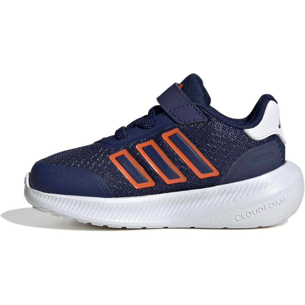 image:imageAdidas BabyGirls XPLR Path Elastic Lace amp StrapDark BlueSemi Impact OrangeWhite