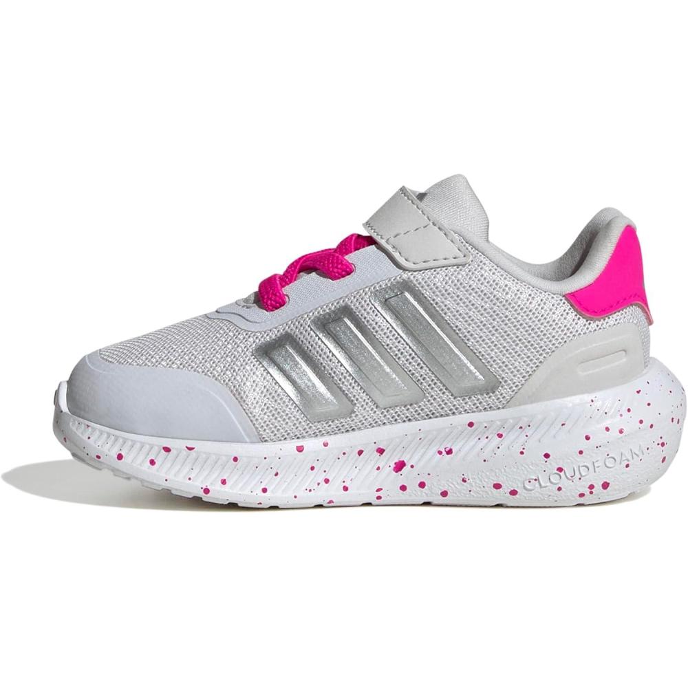 image:imageAdidas BabyGirls XPLR Path Elastic Lace amp StrapDash GreySilver MetallicShock Pink