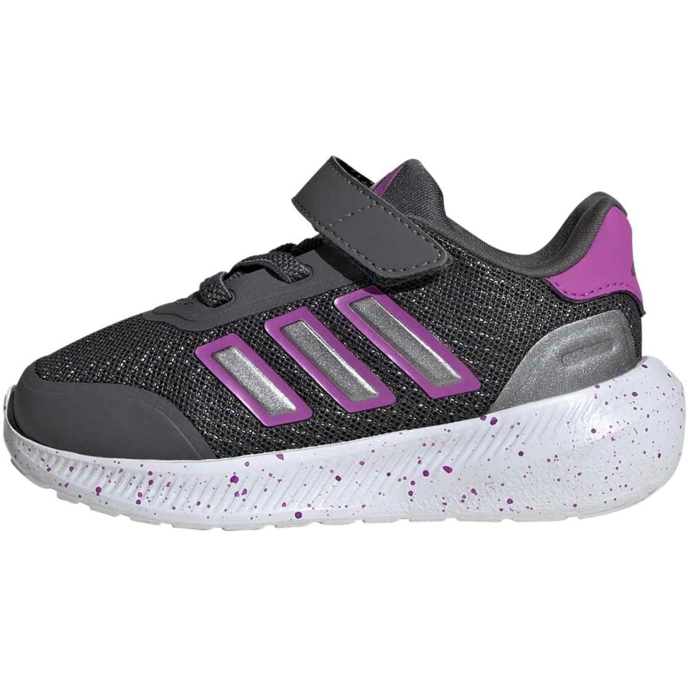 image:imageAdidas BabyGirls XPLR Path Elastic Lace amp StrapGreyPurple BurstIron Metallic
