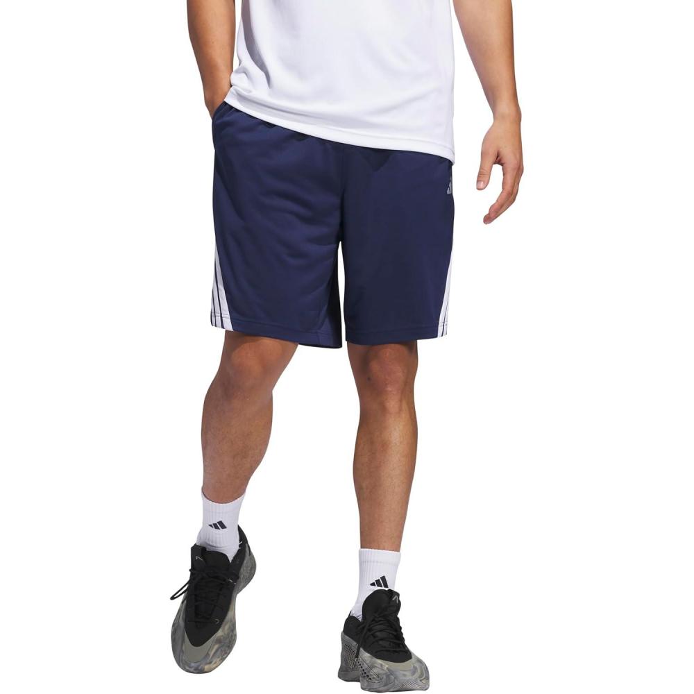 image:imageAdidas Mens Basketball Legends 3Stripes ShortsTeam Navy BlueWhite
